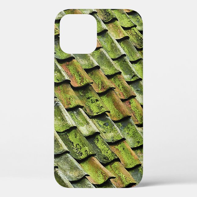Funda De Case-Mate Para iPhone Close-up photo of green shingle roof (Reverso )