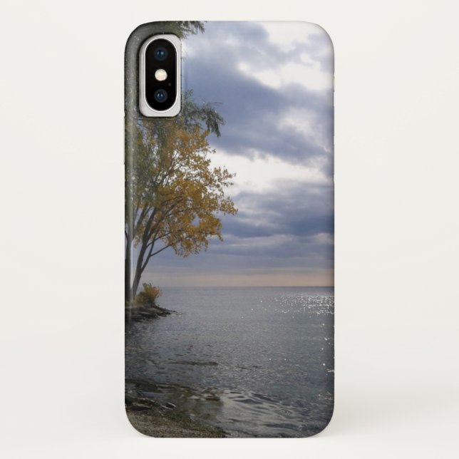 Funda De Case-Mate Para iPhone Cloudy Day Lake Ontario (Reverso)