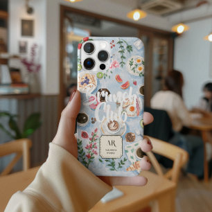Funda Para iPhone 15 Pro Max Club de Brunch Monograma Personalizado