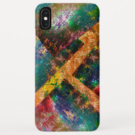 Funda Para iPhone XS Max Clutter de capas de color con quemado rústico