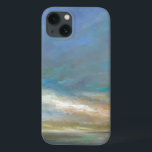 Funda Para iPhone 13 Coastal Clouds with Ocean<br><div class="desc">An amazing coastal painting of that stunning Californian shoreline as depicted by Sheila Finch. This nature inspired landscape takes a touch of the familiar and applies a modern touch in this colorful piece of art brought to you by World Art Group. Light breaking through clouds over a calm ocean that...</div>