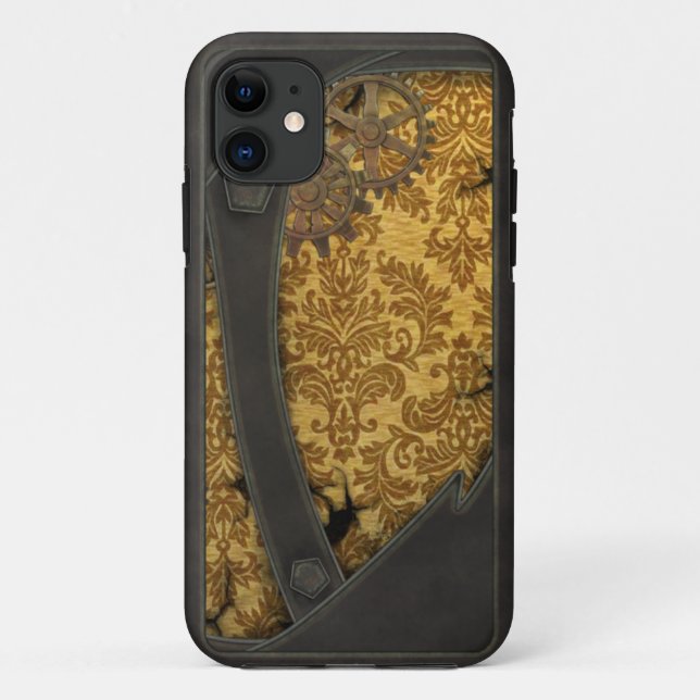 Funda De Case-Mate Para iPhone Cobre y oro de Steampunk (Reverso)