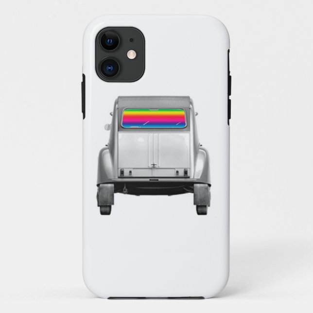 Funda De Case-Mate Para iPhone Coche + arcoiris (Reverso)