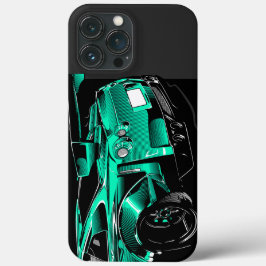 FUNDA PARA iPhone 13 PRO MAX COCHE DE TONO VERDE EN DIRECCIÓN JAPONÉS