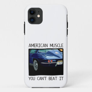 Funda Para iPhone 11 Coche del músculo, obra clásica y azul americanos