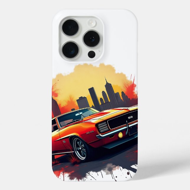 Funda De Case-Mate Para iPhone Coche muscular con grafitis (Reverso )