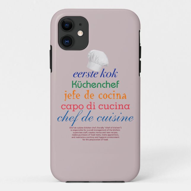 Funda De Case-Mate Para iPhone cocina del chef (Reverso)