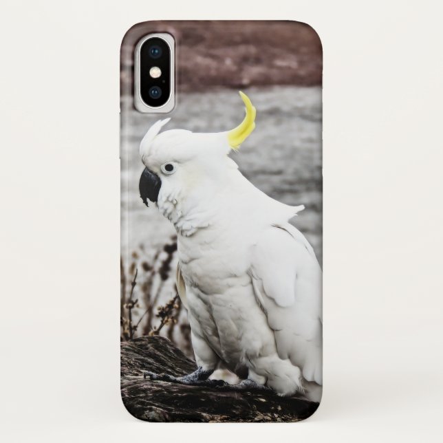 Funda De Case-Mate Para iPhone Cockatoo Azufre-Con cresta (Reverso)