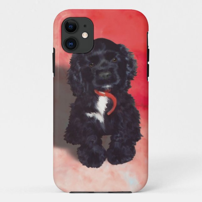 Funda De Case-Mate Para iPhone Cocker negro español pipa - Abby (Reverso)