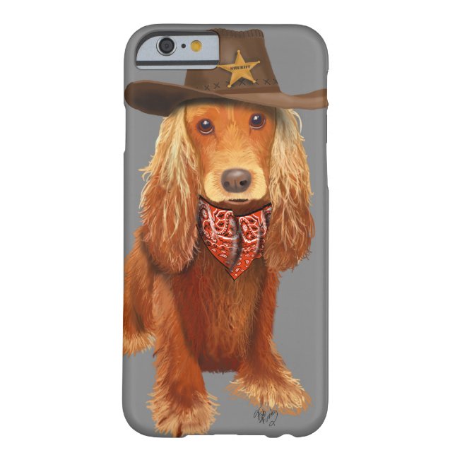 Funda De Case-Mate Para iPhone Cocker Spaniel Cowboy (Reverso)