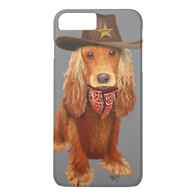 Funda De Case-Mate Para iPhone Cocker Spaniel Cowboy (Reverso)
