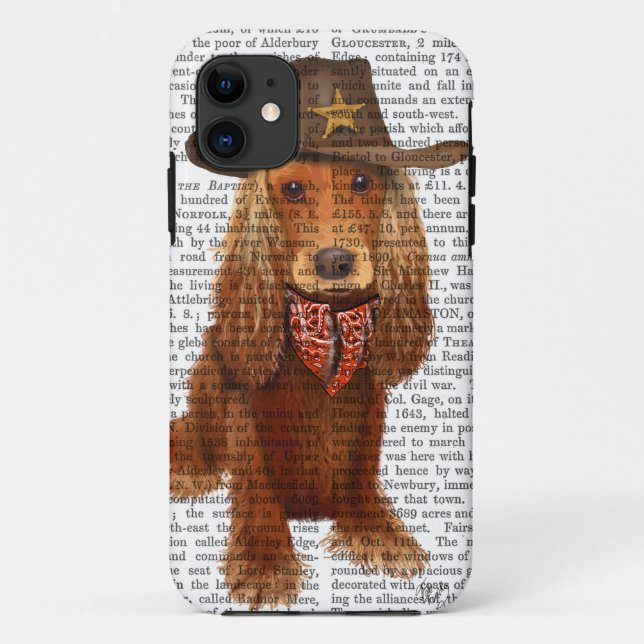 Funda De Case-Mate Para iPhone Cocker Spaniel Cowboy 2 (Reverso)