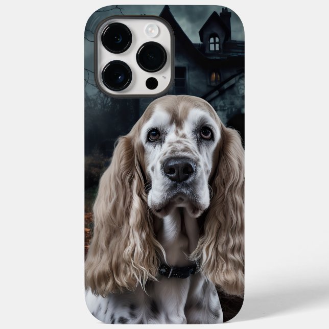 Funda De Case-Mate Para iPhone Cocker Spaniel Halloween Scary (Reverso )