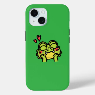 Funda Para iPhone 15 cocodrilo adorable