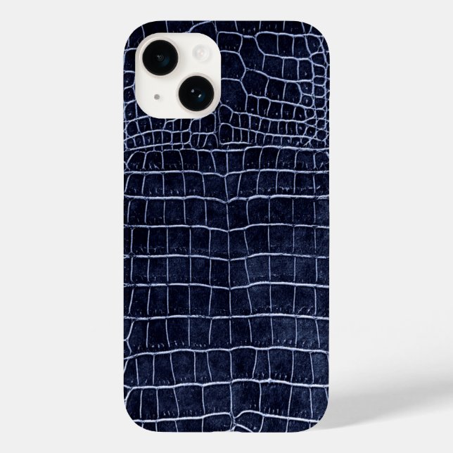 Funda De Case-Mate Para iPhone Cocodrilo azul de la marina (Reverso )