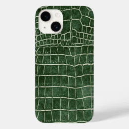 Funda Para iPhone 14 De Case-Mate Cocodrilo de imitación verde