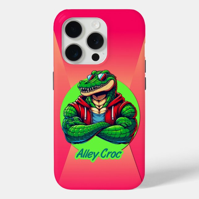 Funda De Case-Mate Para iPhone Cocodrilo del Callejón (Reverso )
