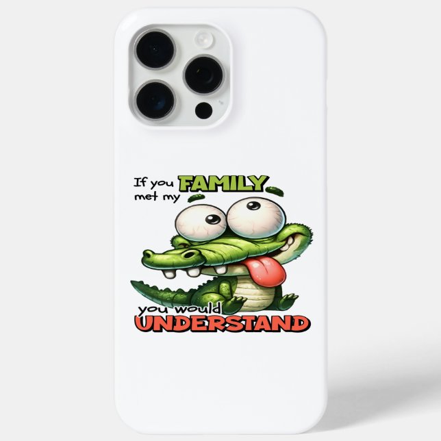 Funda De Case-Mate Para iPhone cocodrilo FUNNY (Reverso )
