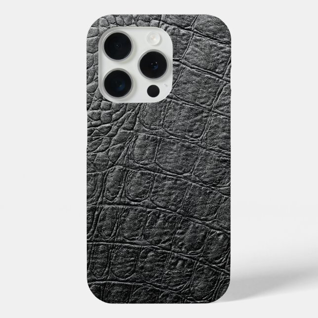 Funda De Case-Mate Para iPhone Cocodrilo negro moderno (Reverso )