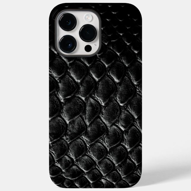Funda De Case-Mate Para iPhone Cocodrilo negro moderno (Reverso )