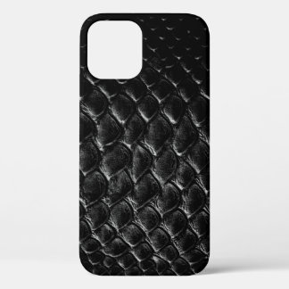 Funda Para iPhone 12 Cocodrilo negro moderno