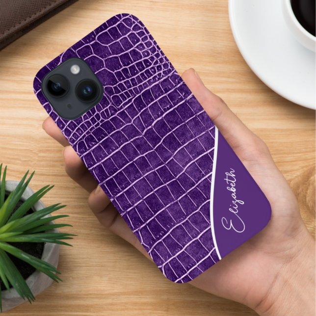 Funda De Case-Mate Para iPhone Cocodrilo púrpura personalizado (Subido por el creador)