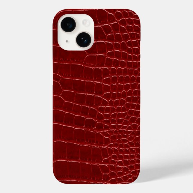 Funda De Case-Mate Para iPhone Cocodrilo Rojo Moderno (Reverso )