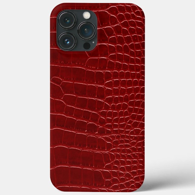 Funda De Case-Mate Para iPhone Cocodrilo Rojo Moderno (Reverso )
