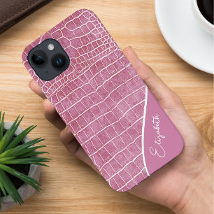 Funda Para iPhone 14 De Case-Mate Cocodrilo rosa personalizado