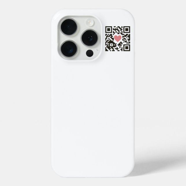 Funda De Case-Mate Para iPhone Código de Amor QR (Reverso )