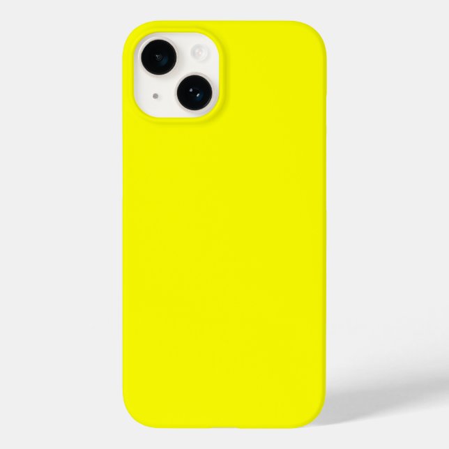 Funda De Case-Mate Para iPhone Código hexagonal amarillo neón FFFF01 (Reverso )