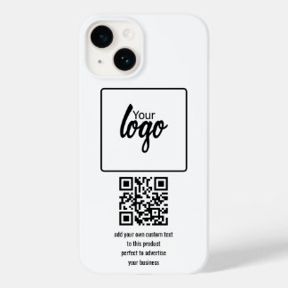 Funda Para iPhone 14 De Case-Mate Código QR de su logotipo comercial y texto