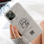 Funda Para iPhone 14 Pro Max De Case-Mate código qr del logotipo corporativo de la empresa d<br><div class="desc">Moderno código qr del logotipo corporativo de negocios de mármol blanco. Una forma sencilla y eficiente de publicitar su empresa.</div>