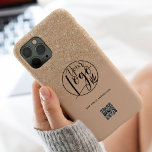Funda Para iPhone 14 Pro Max De Case-Mate Código qr del logotipo corporativo de la empresa d<br><div class="desc">Purpurina de oro negro y falso de moda en color negro moderno en el código qr del logo corporativo de la empresa amarilla. Una forma sencilla y eficiente de publicitar su empresa.</div>