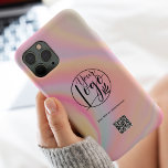 Funda Para iPhone 14 Pro Max De Case-Mate Código qr del logotipo corporativo de la empresa d<br><div class="desc">Moderno arcoiris de mármol pastel holográfico de negocios logotipo corporativo código qr. Una forma sencilla y eficiente de publicitar su empresa.</div>