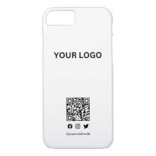 Funda Para iPhone 8/7 Código qr editable estilo estilista moderno y text