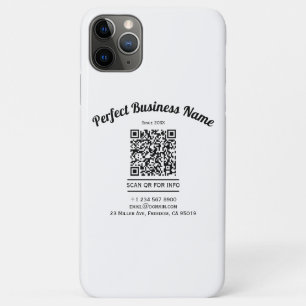 Funda Para iPhone 11 Pro Max Código QR Minimalista Negro Y Blanco Simple Claro