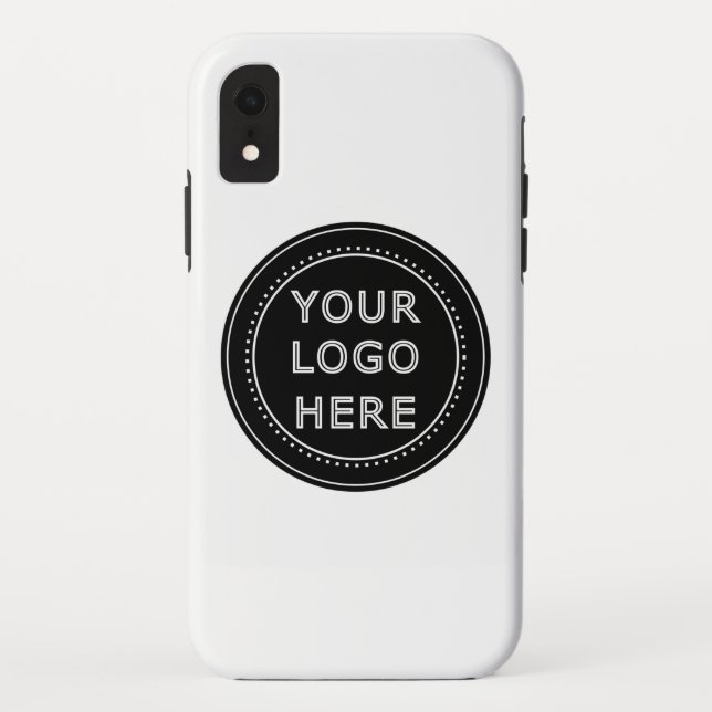 Funda De Case-Mate Para iPhone Código QR negro elegante y elegante (Reverso)