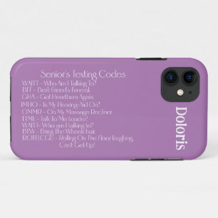 Funda Para iPhone 11 "Códigos de mensajería de mayores" Personalizado 