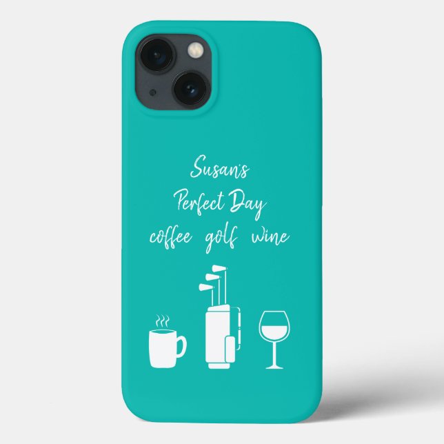 Funda De Case-Mate Para iPhone Coffee Golf Wine personalizado (Reverso)