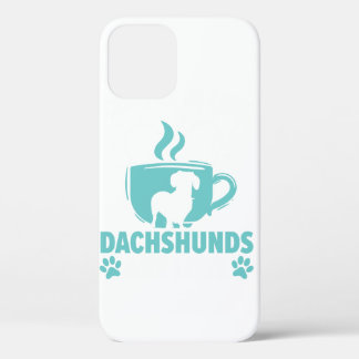 Funda Para iPhone 12 Coffee Is Life Dachshunds Are Love Wiener Dog Pupp