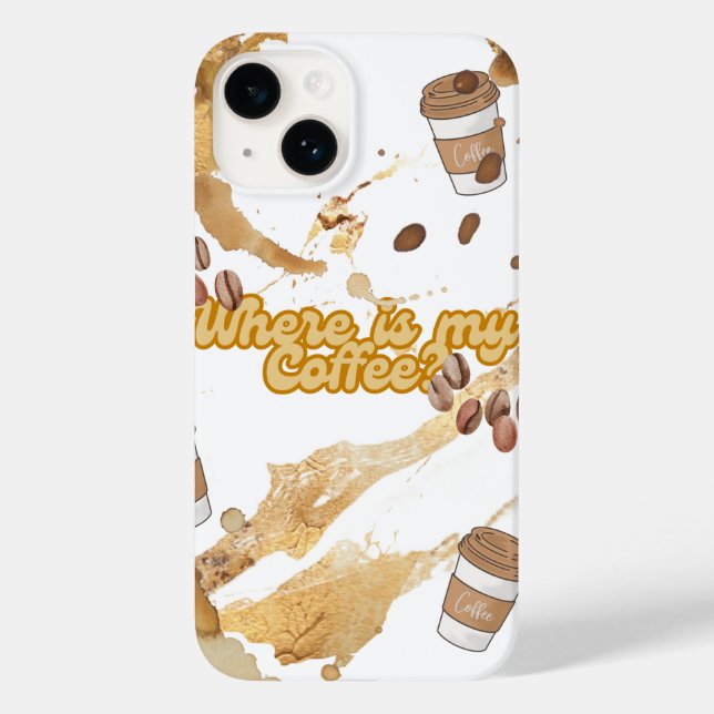 Funda De Case-Mate Para iPhone Coffee Phonecase (Reverso )
