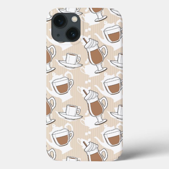 Funda De Case-Mate Para iPhone Coffee, sweet pattern (Reverso)