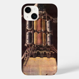 Funda Para iPhone 14 De Case-Mate Cohete de ciencia ficción vintage despegando del p