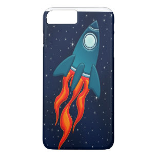 Funda Para iPhone 8 Plus/7 Plus Cohete Espacial Lindo y Diseño de Espacio Exterior