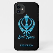 Cojín decorativo blanco personalizado de Sat Nam K