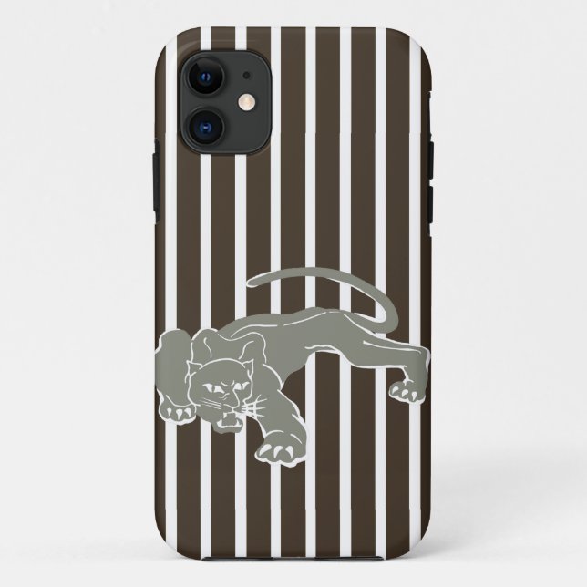 Funda De Case-Mate Para iPhone Cola Safari Stripe con Leopard (Reverso)