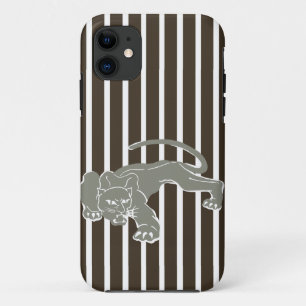 Funda Para iPhone 11 Cola Safari Stripe con Leopardo