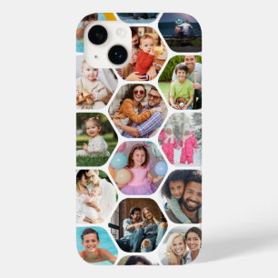 Funda Para iPhone 14 Plus De Case-Mate Colage de fotos múltiple con patrón de hexágono si