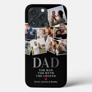 Funda Para iPhone 13 Pro Colaje de fotos de Papá Hombre Mito Leyenda